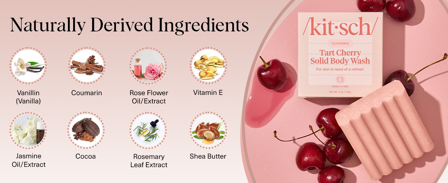 Cleansing Tart Cherry Soap Bar with Refreshing Scent – Eco-Friendly