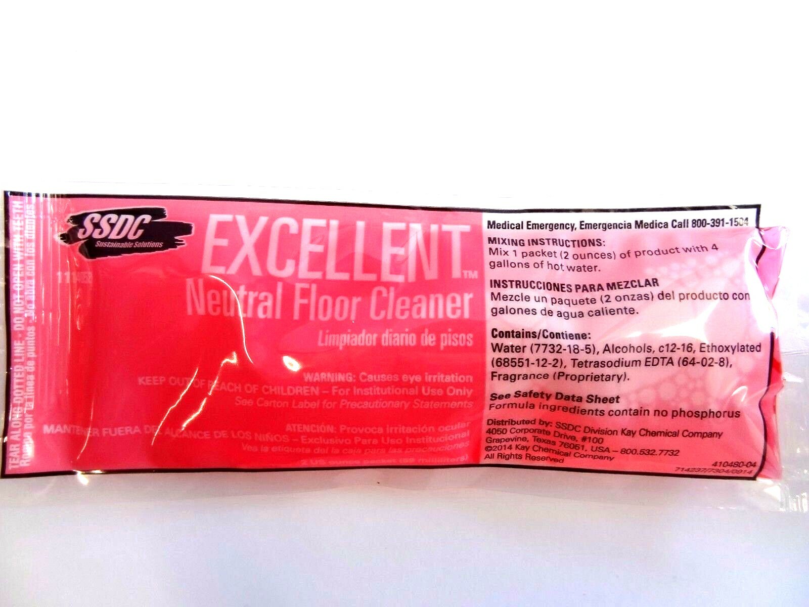 Excellent Neutral Vinyl Ceramic & Waxed Floor Cleaner – 2 oz Packet ~ 10 Packets