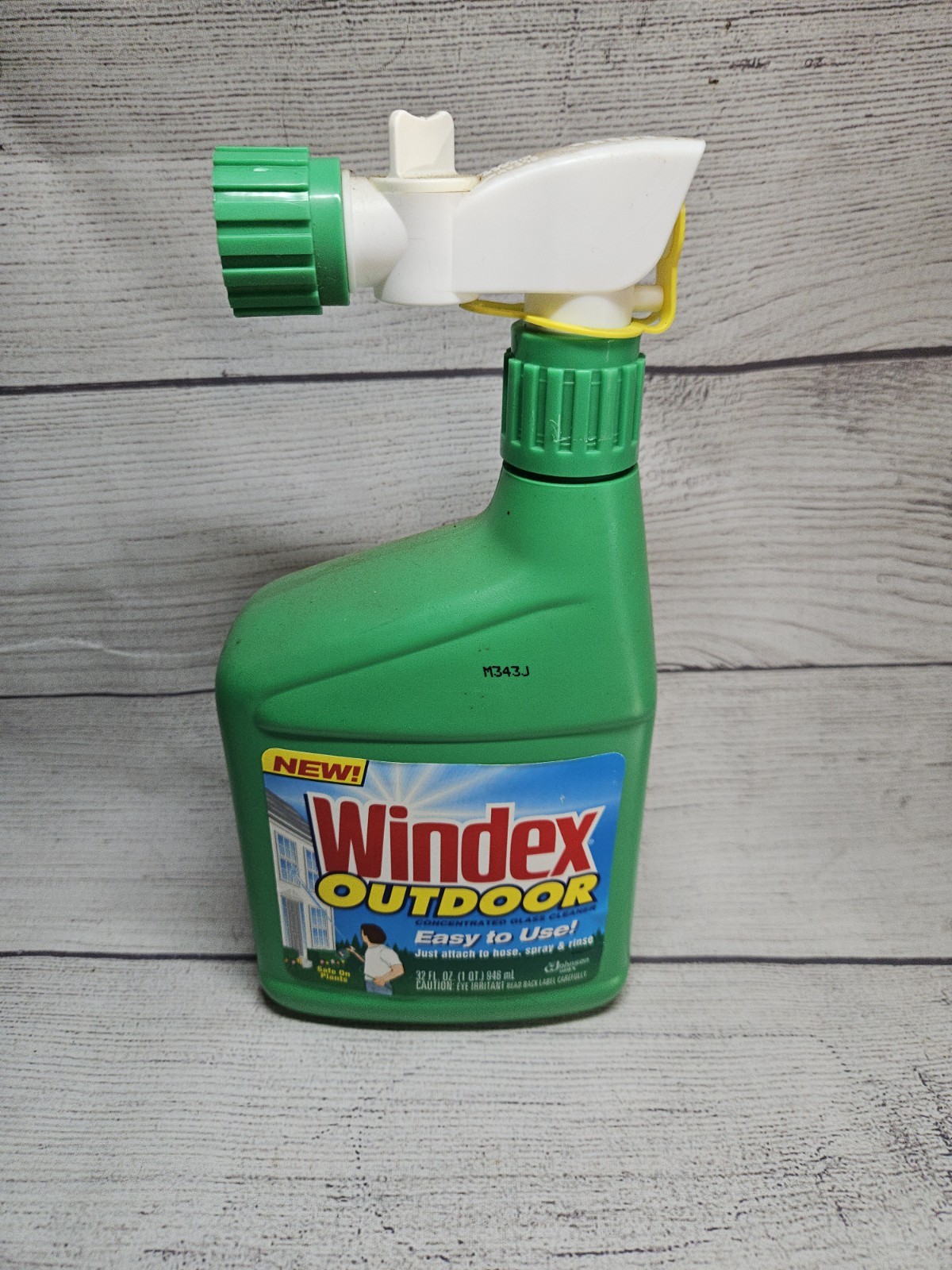 Vintage Windex Outdoor Concentrated Glass Cleaner – 32oz – NEW OLD STOCK 1997