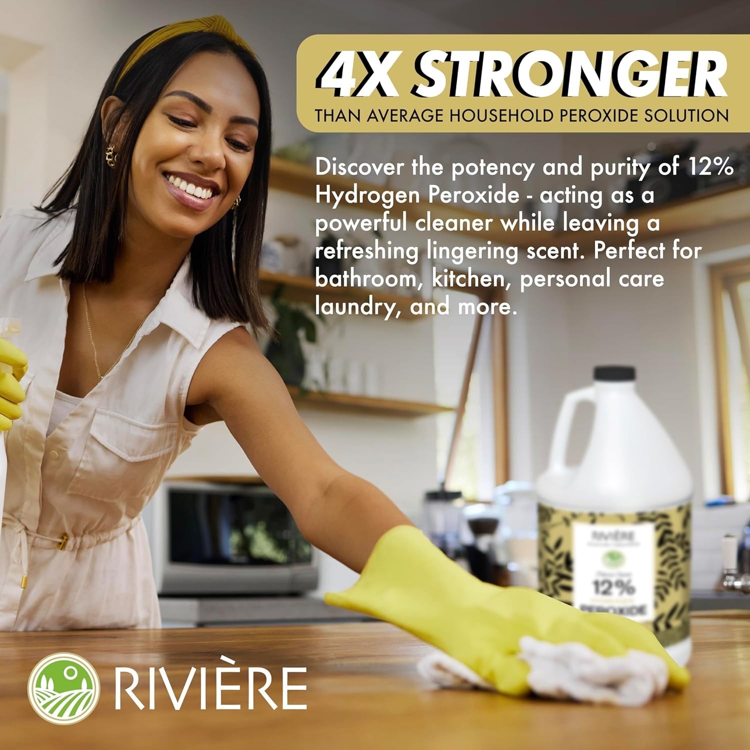 Rivière 12% Hydrogen Peroxide – 4 Gallons