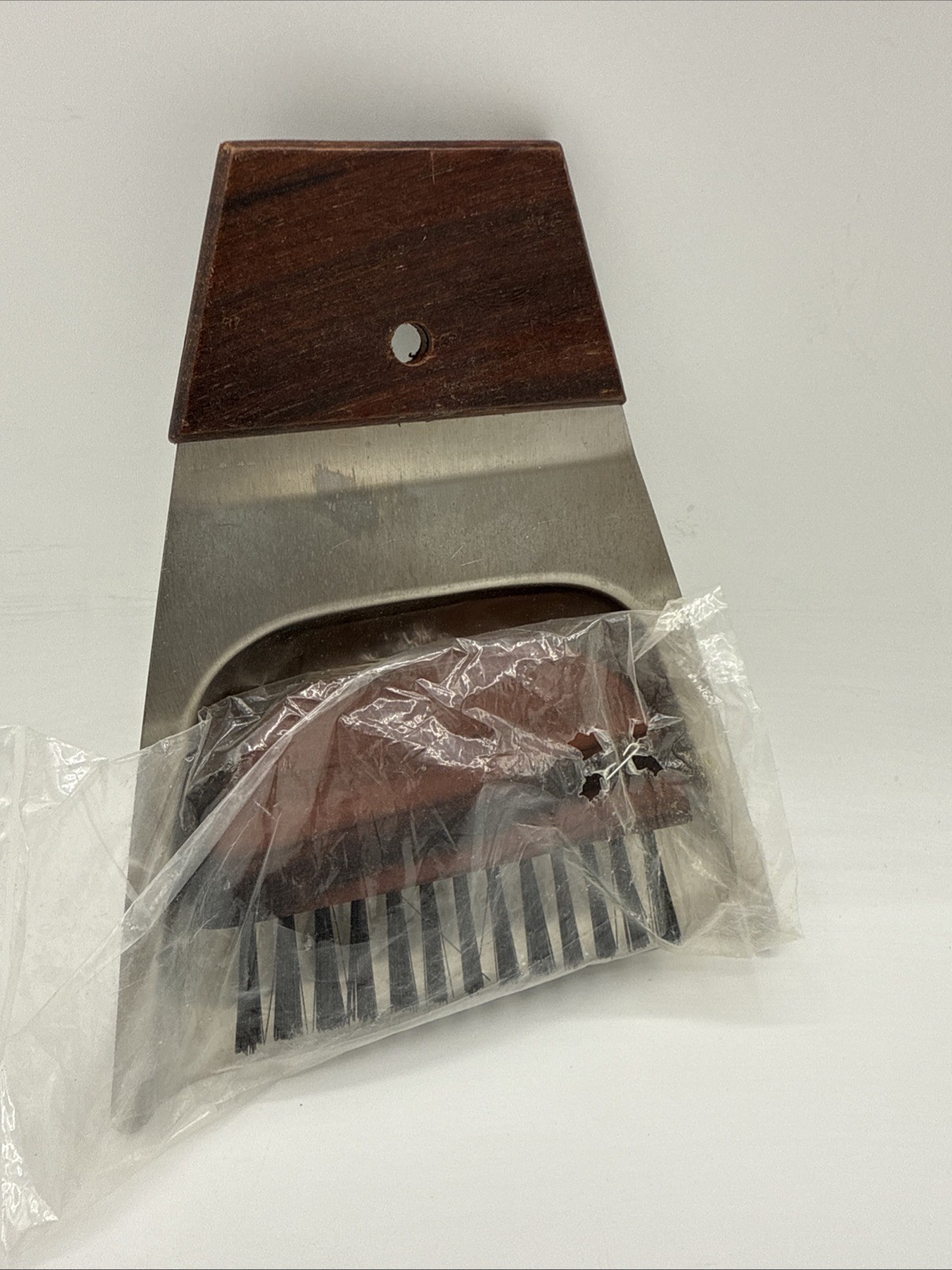 Mini Desktop Broom and Dustpan Set Stainless Steel Magnetic Brush Handle New