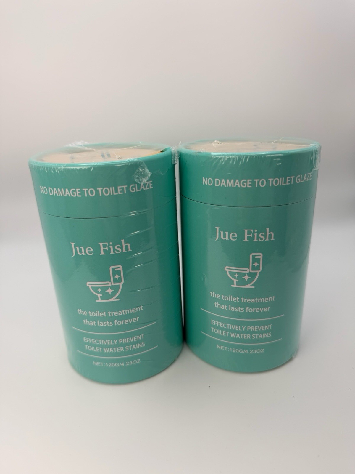 2 Pack Jue Fish Toilet Tank Cleaner Treatment Blocks Prevent Water Stains 120g