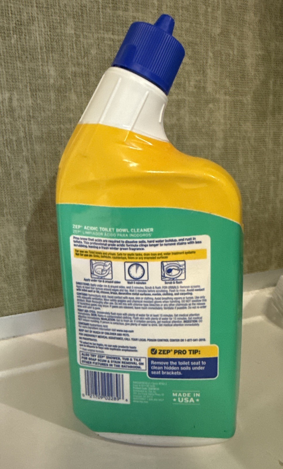 Zep Acidic Toilet Bowl Cleaner, 32 Oz