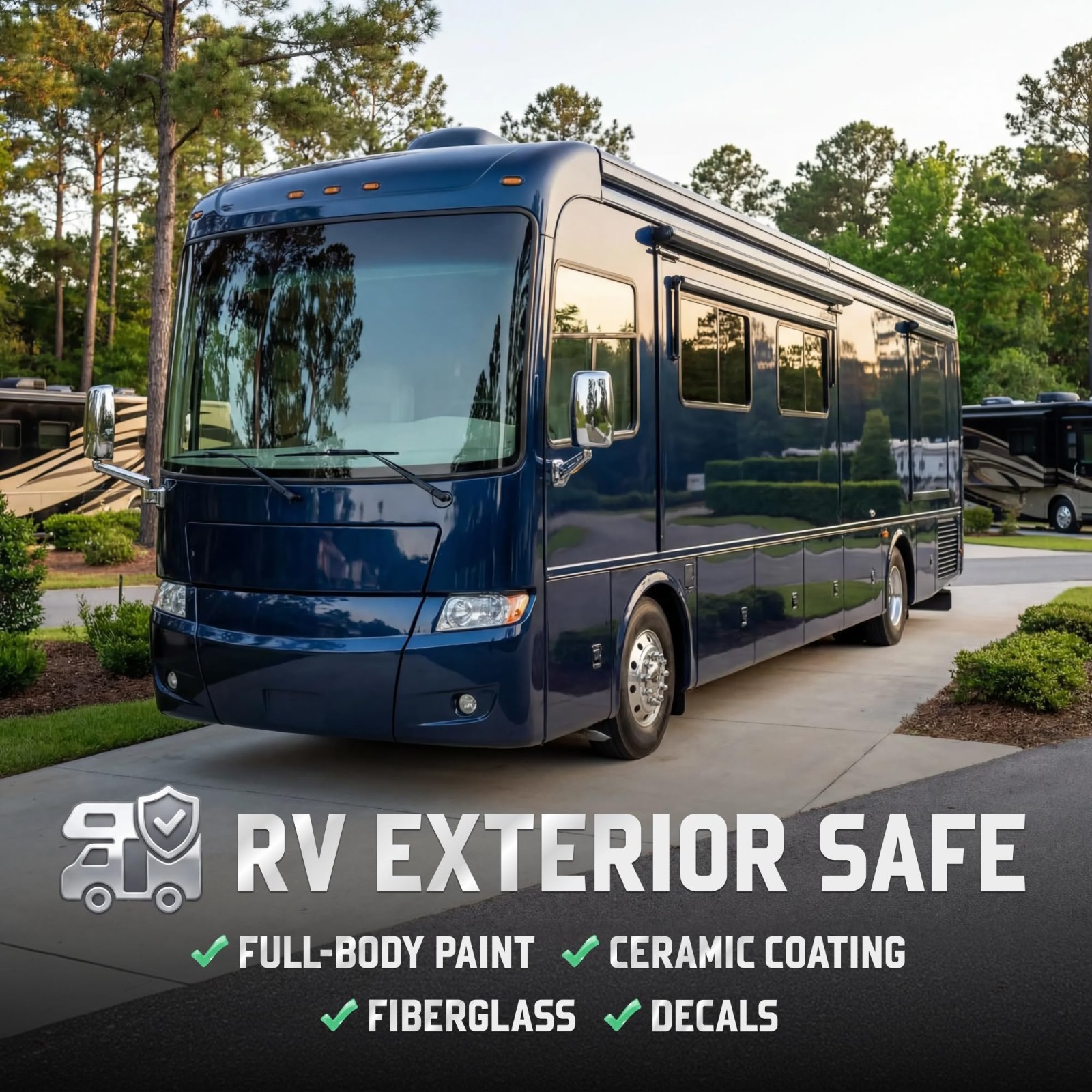 2-in-1 RV Wash & Wax Cleaner, Waterless or Traditional Soap, Removes Dirt & Bugs