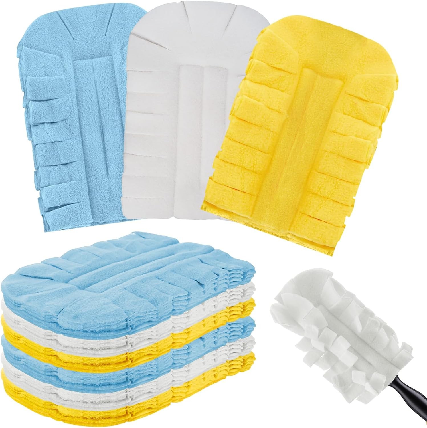 3 Pcs Duster Refill Reusable Fleece Duster Refills Feather Flat Dusters Multi