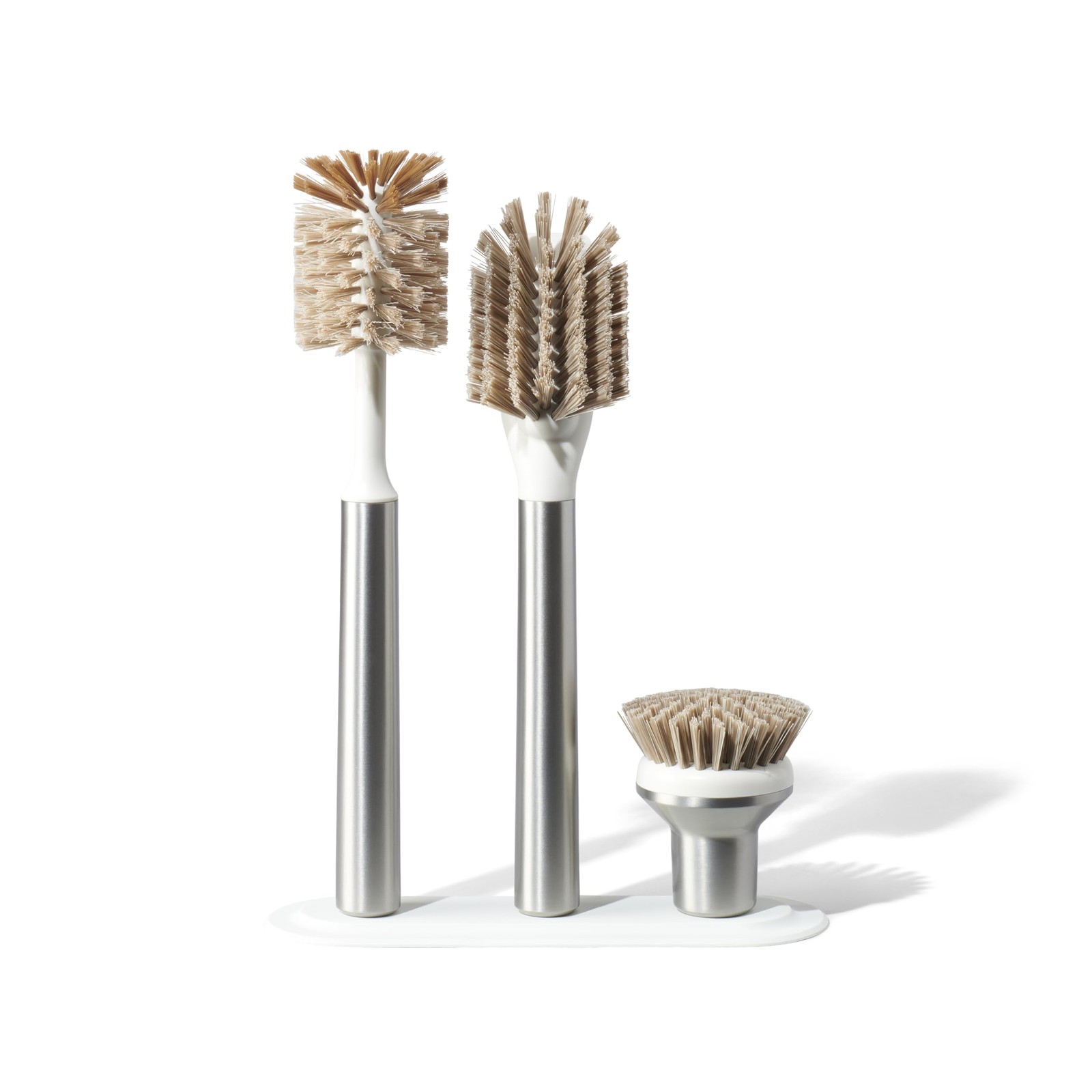 Curio Home Goods Ionic Brush Set, Magnetized to Stand Upright, Stainless Stee…