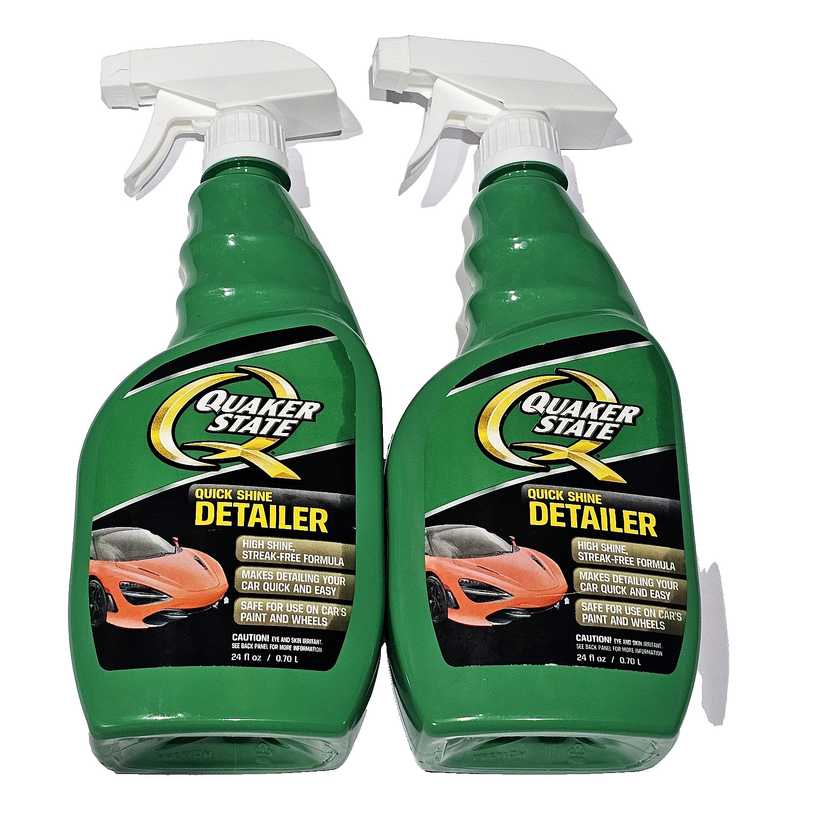 2 Pack Quaker State Quick Shine Detailer High Shine Streak-free Formula 24oz