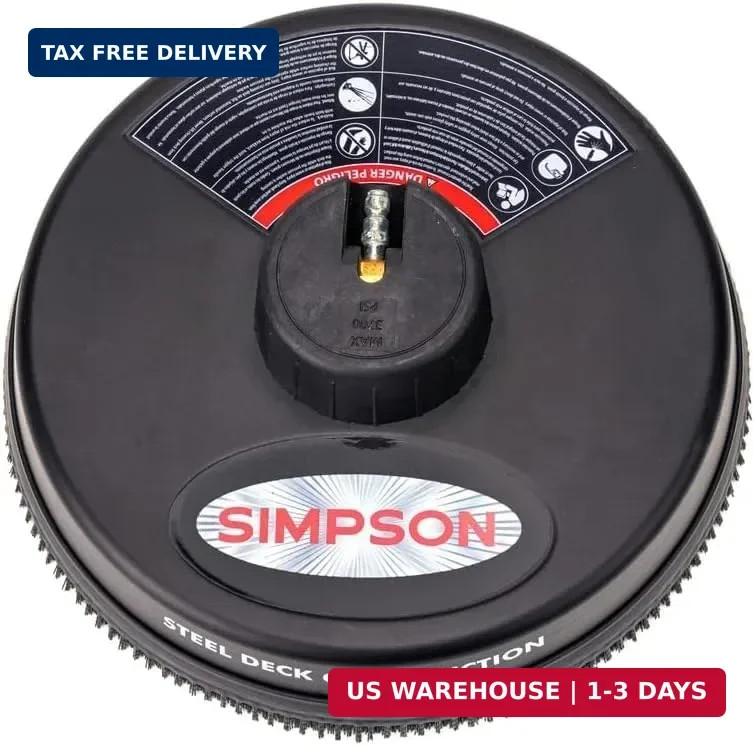 Simpson Cleaning Universal 15″ Steel Pressure Washer Surface Cleaner for Cold Wa