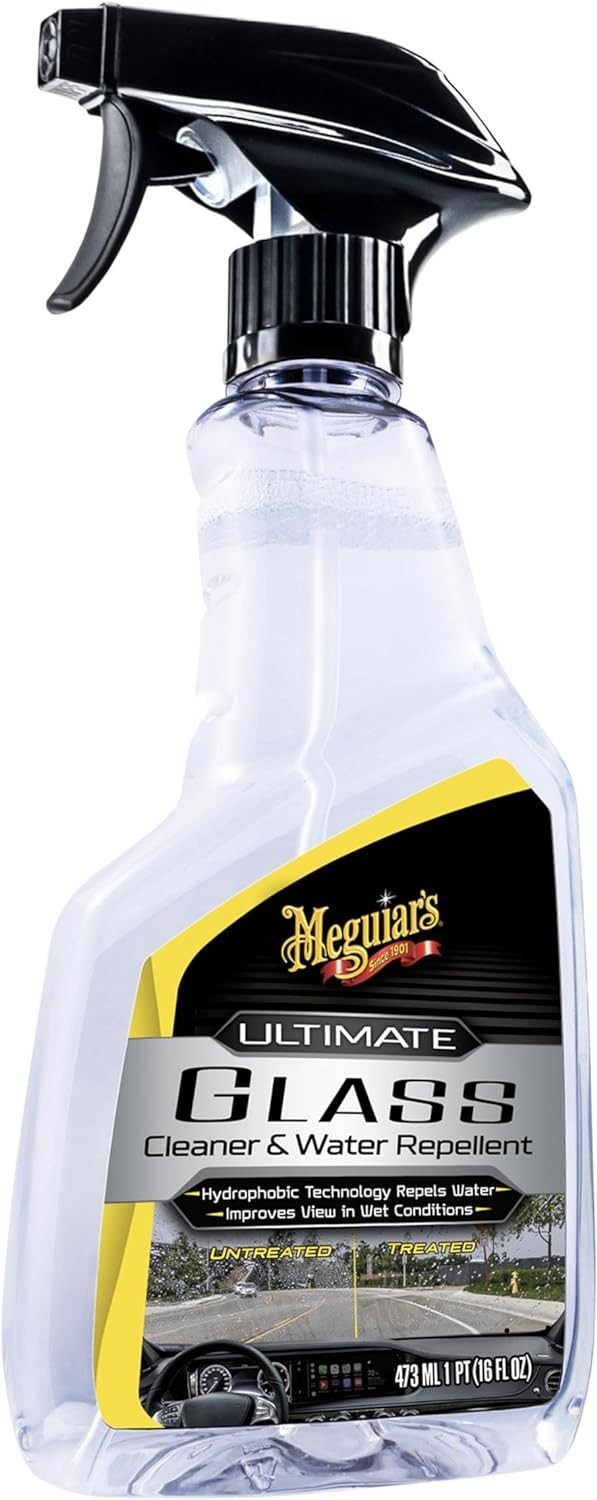 16oz Meguiar’s Glass Cleaner & Water Repellent – Unmatched Clarity & Wet Safety