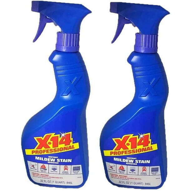 X-14 Professional Instant Mildew Stain Remover, Non-Aerosol, 32 Oz. (Pack of 3)
