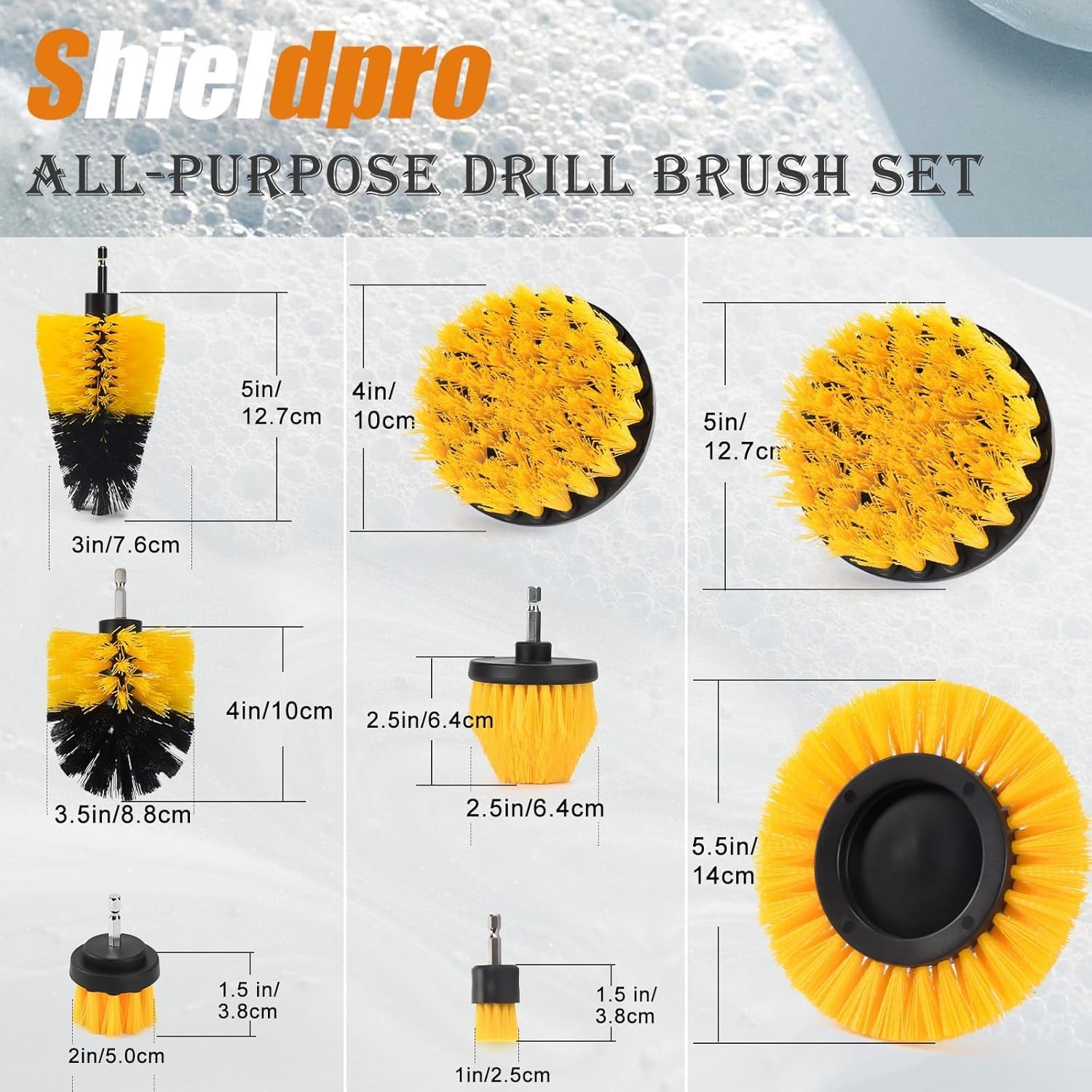 18 Pack Drill Brush Attachment Set, Power Cleaning Scrub Brushes for Drill, E…