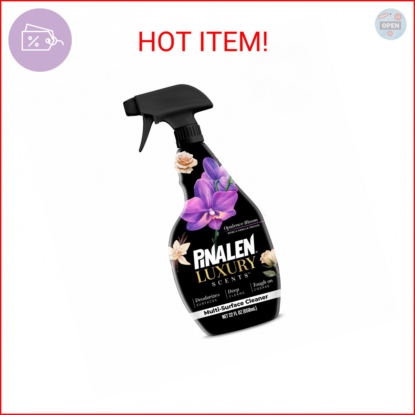 PINALEN Luxury Scent Multipurpose Cleaning Spray – Opulence Bloom – 22 fl oz – A
