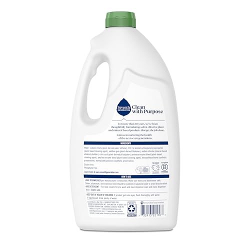 Seventh Generation Free And Clear Dishwasher Detergent 42 Ounce Pack Of 6