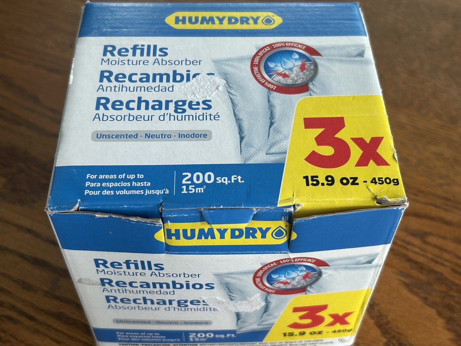 3-Pack HUMYDRY Unscented Refill Moisture Absorber 15.9 oz Eliminate Humidity