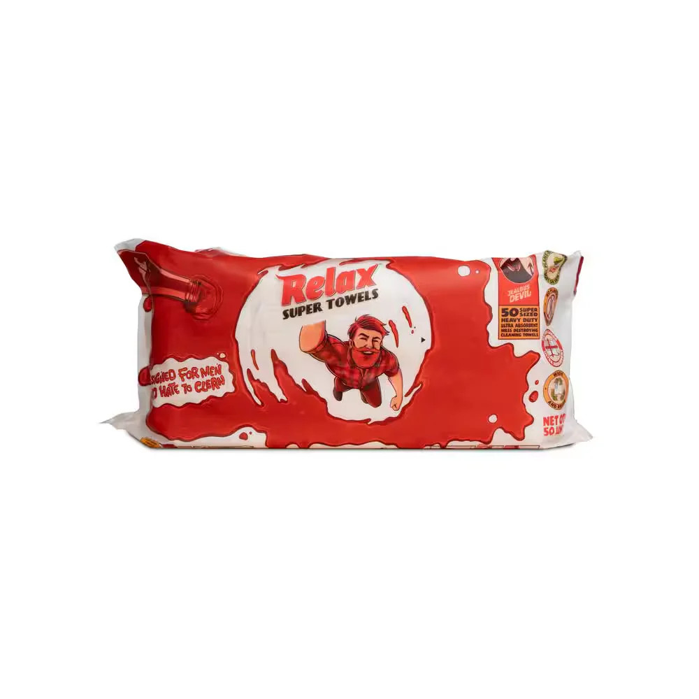 Jealous Devil Relax Super Towels XL Grease Destroying BBQ Wipes 50-Count