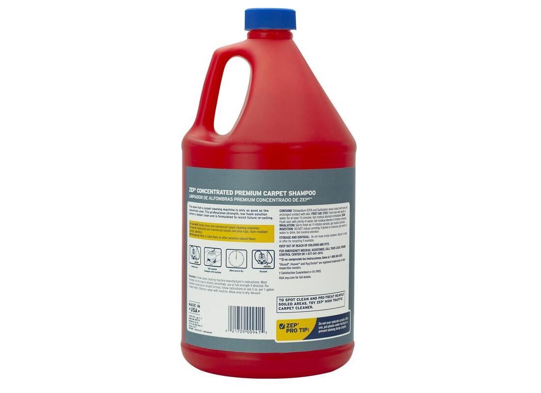 ZEP ZUPXC128 Carpet Cleaner, 128 oz Bottle, Liquid, Clear