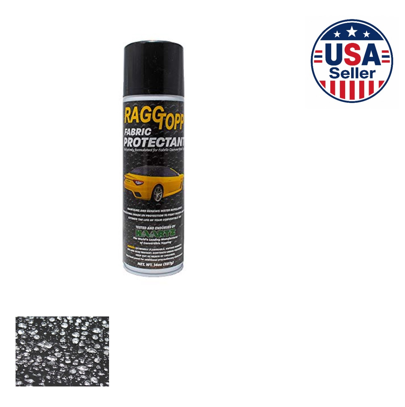 Convertible Top Fabric Protectant Aerosol UV Resistant Water Repellent 14 oz