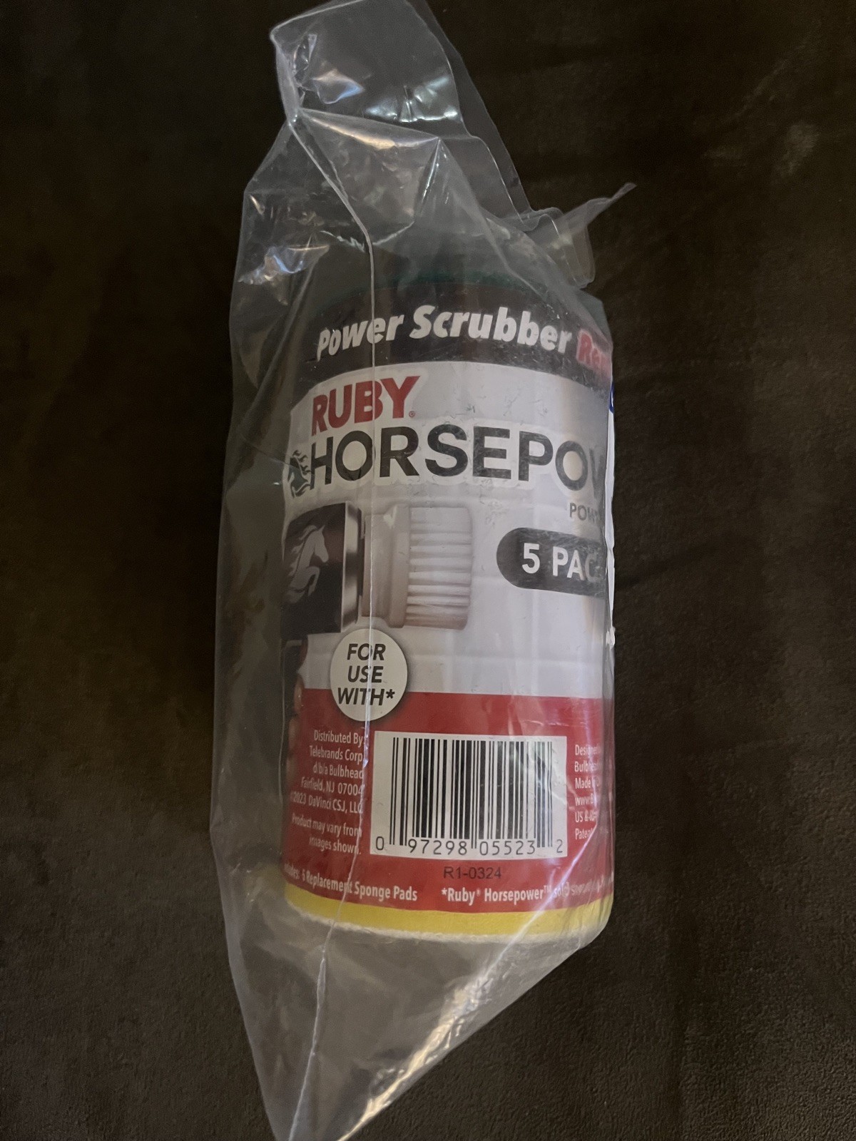 Horsepower 5 Heavy-Duty Sponges for Cordless & Rechargeable Scrubber, AS-SEEN…