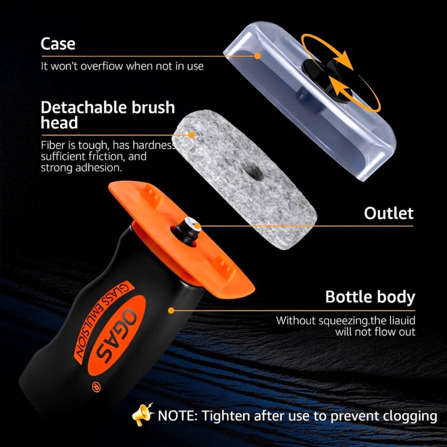 Automotive Car Glass Oil Film Remover Windshield Cleaner Brush for Safe Driving