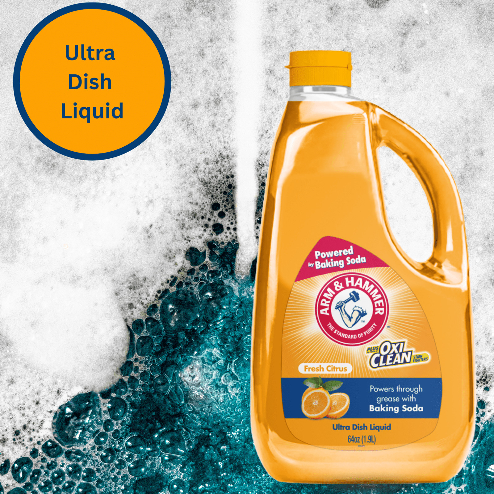 Clean Ultra Dish Liquid Soap Fresh Citrus 64 oz