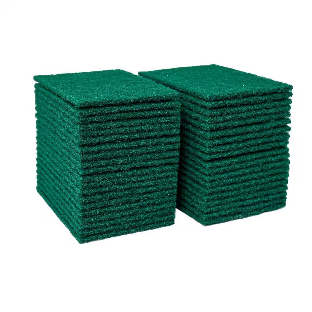 4 In. X 6 In. Scrubbing Pad Green, (40-Pack)