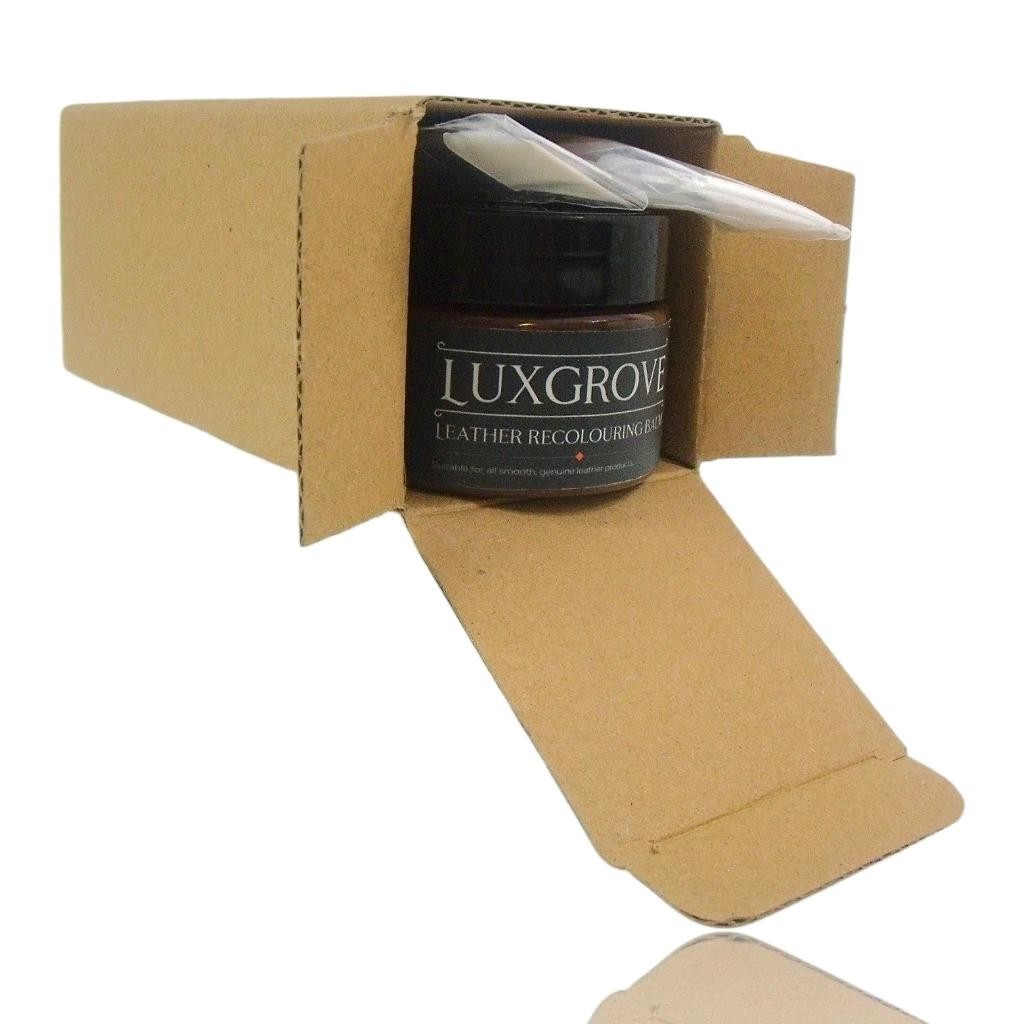 Luxgrove Dark Brown Leather Repair Kit 50ml w/ Recoloring Balm, Gloves & Brushes