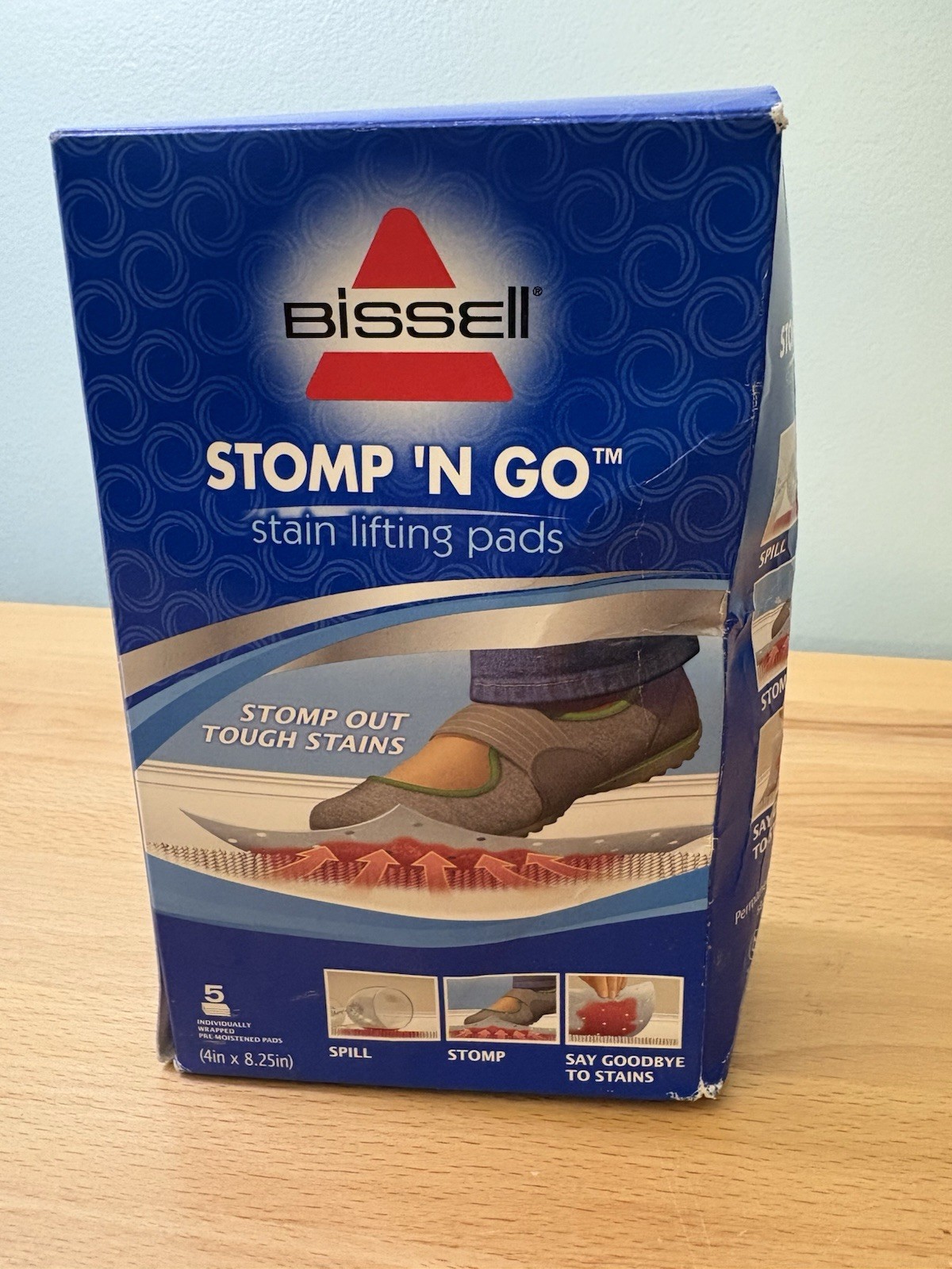 Bissell Stomp ‘N’ Go Stain Lifting Pads Pre-moistened 5 Total Pads NEW Open Box