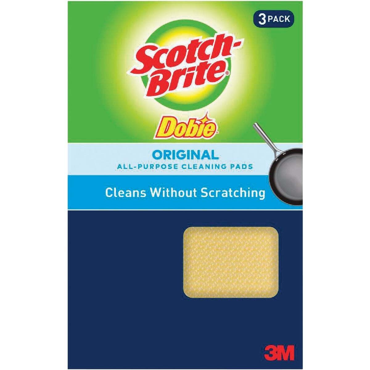 Scotch-Brite 723-2F Cleaning Pad Medium Duty For All Purpose 4.3″ L Yellow