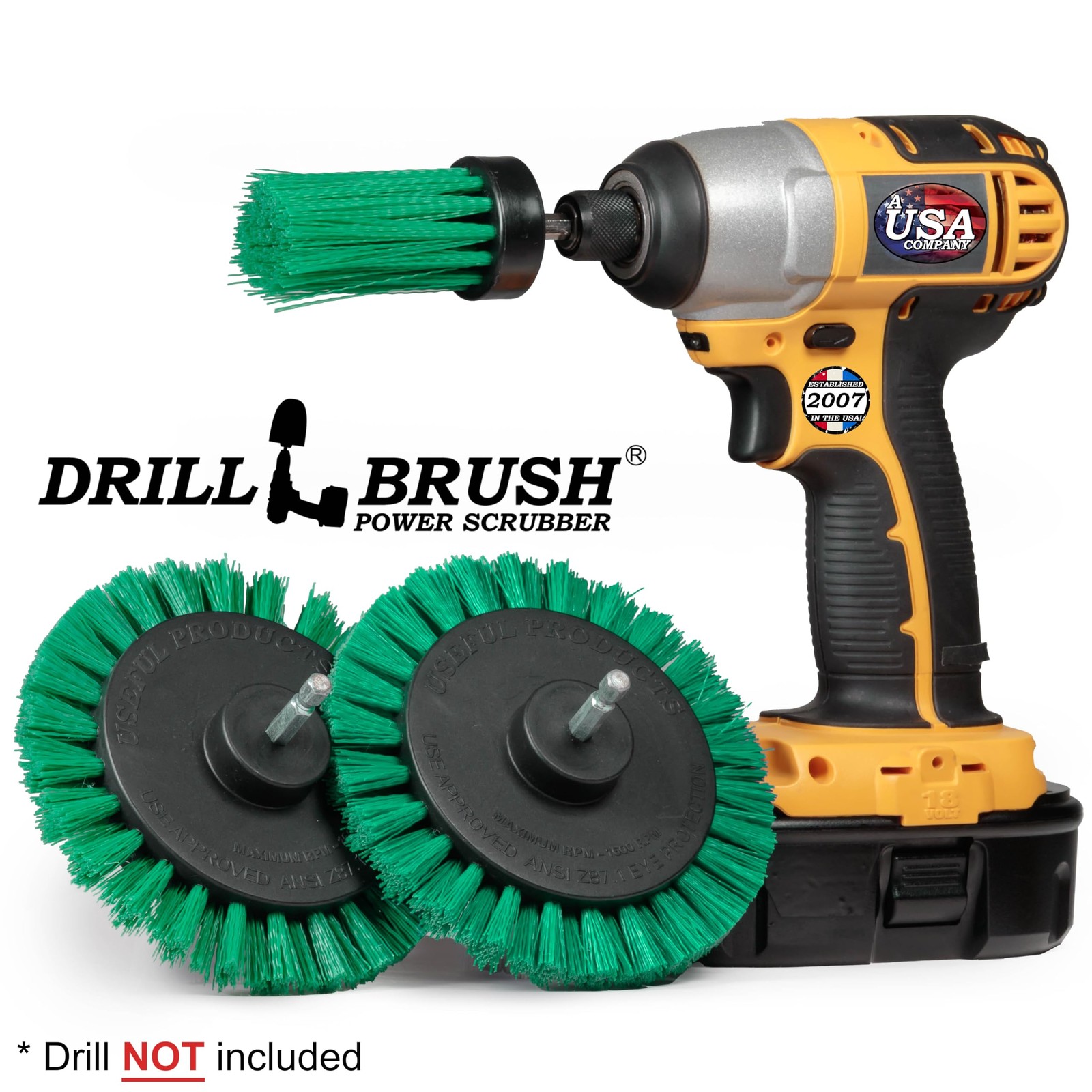 Dishwasher Safe Kitchen Appliance Cleaner Brushes for Power Drill – Small Cre…