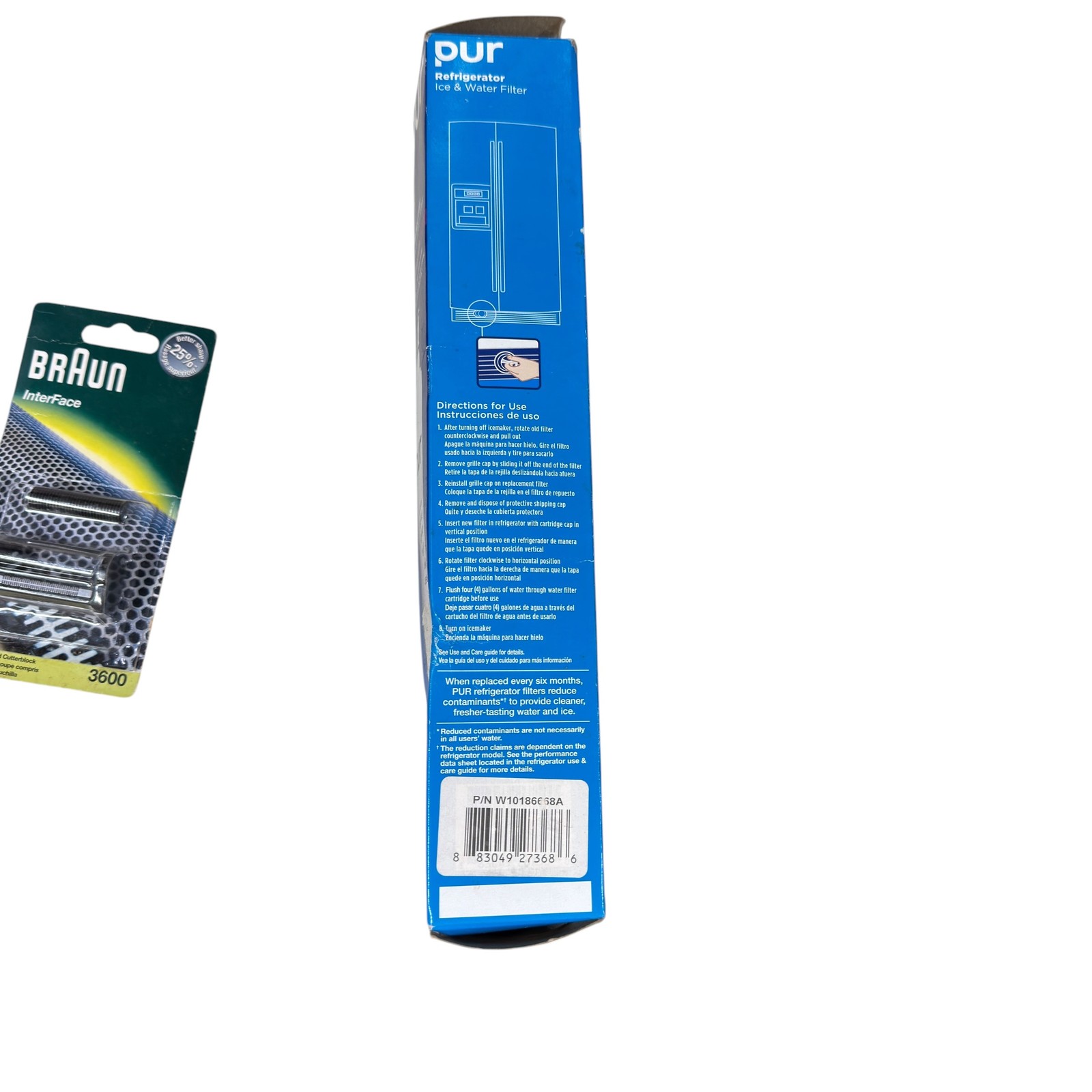PUR Refrigerator Ice & Water Filter W10186668A Quarter Turn Compatible with