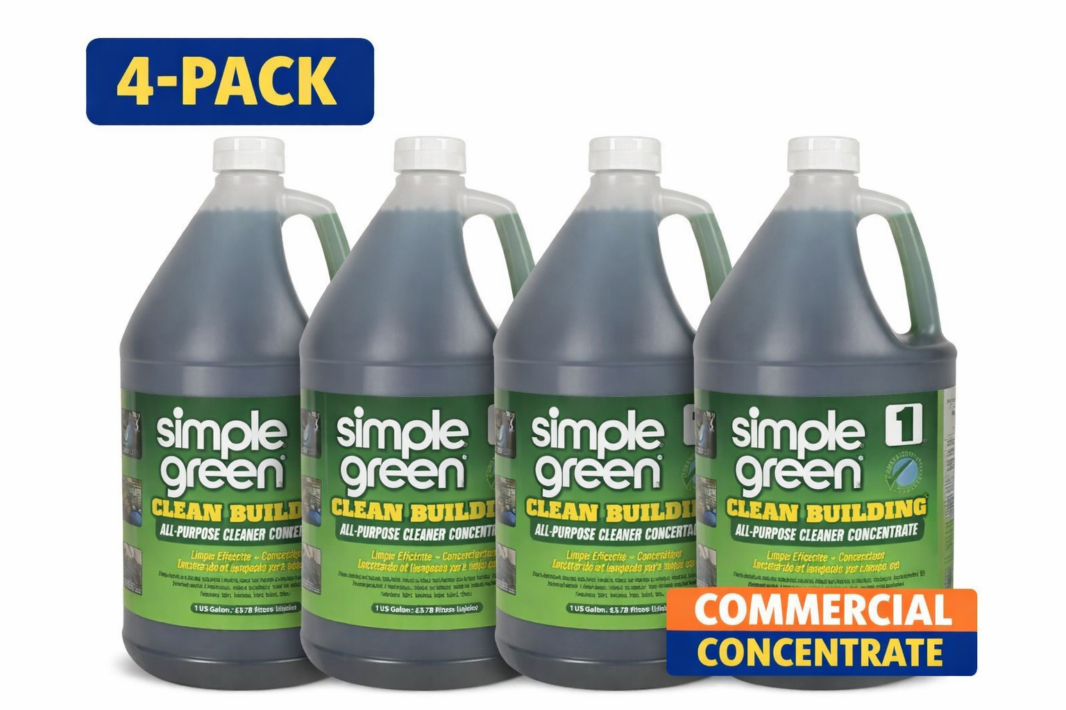 Simple Green All Purpose Cleaner Concentrate 1 Gallon (4 Pack) Commercial