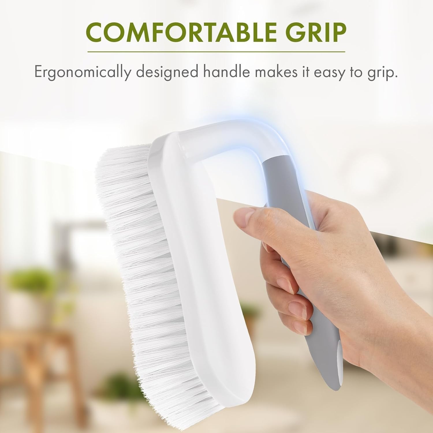 Heavy Duty Ergonomic Scrub Brush – Comfortable Grip for All Surfaces – 2 Pack