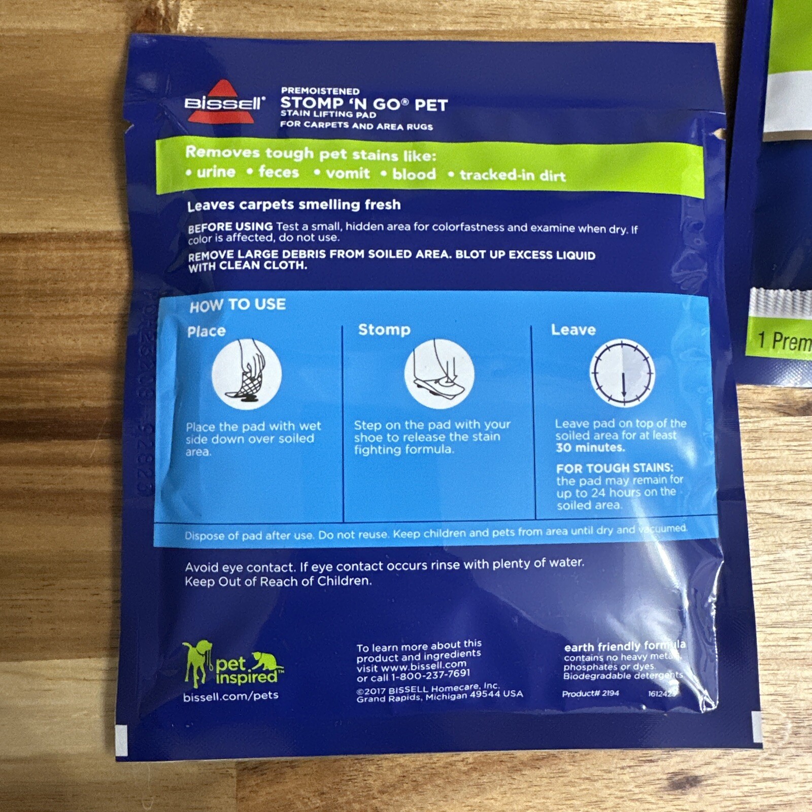 3 Packs New Bissell Stomp N Go Pet Stain Lifting Pads +Oxy For Dog or animal