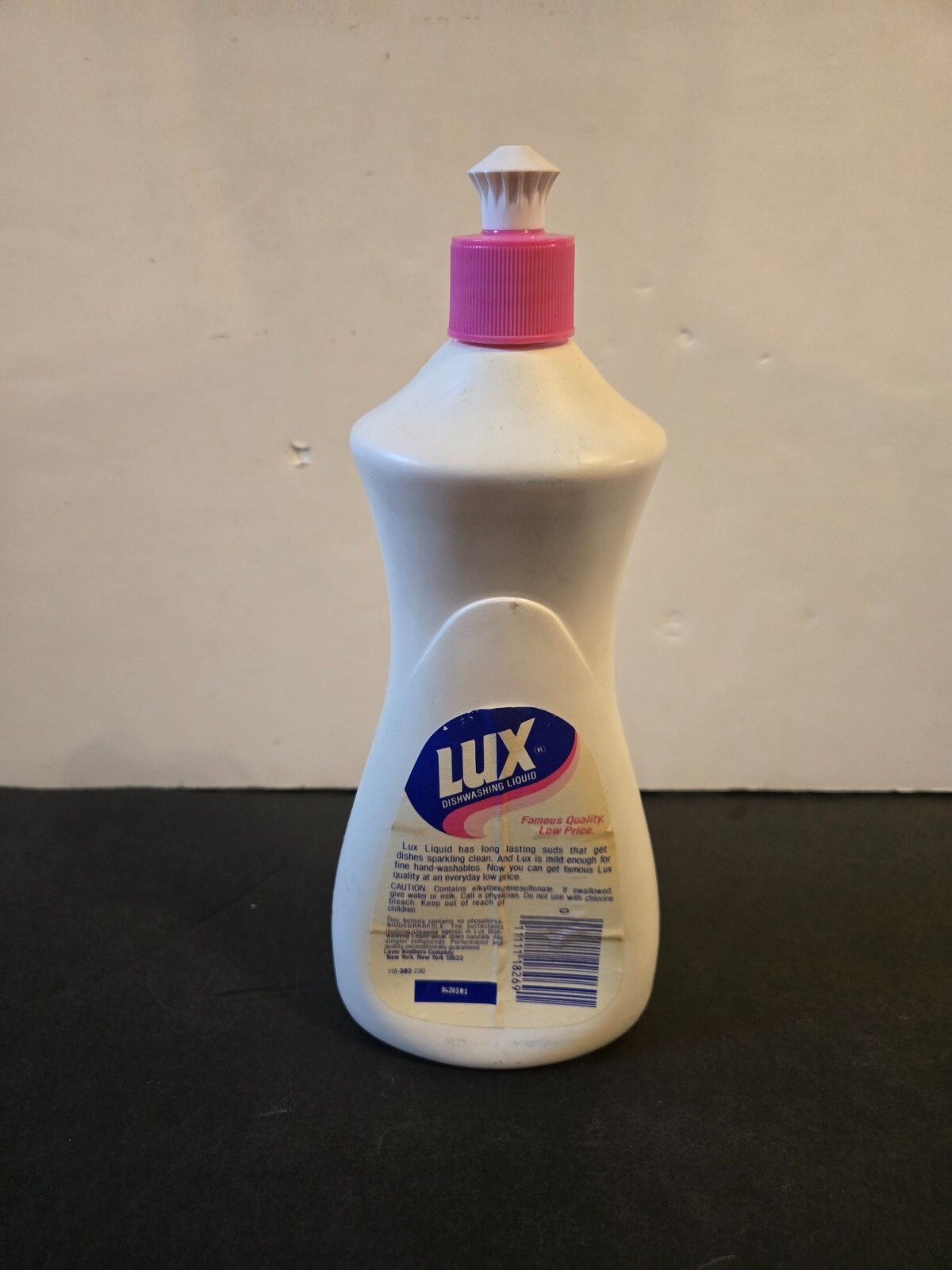 Vintage Lever Brothers co. LUX Mild Dishwashing Liquid 22 oz 1980s dishwash Soap