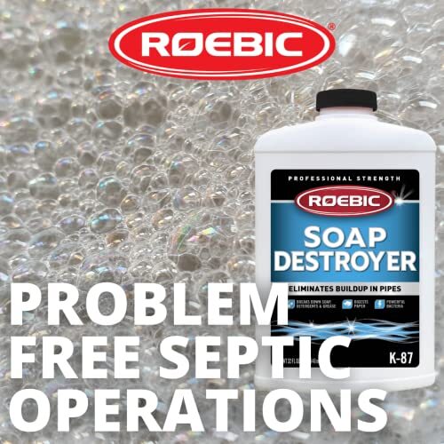 Roebic Septic Tank Cleaner 32 Fl Oz Bacterial Cultures for Soap Grease Buildup