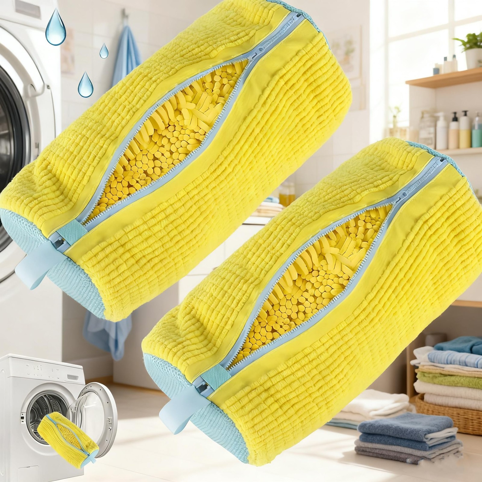 2-Pack Sneaker Washing Machine Bag, Reusable Mesh Laundry Bag for ShoesTennis…