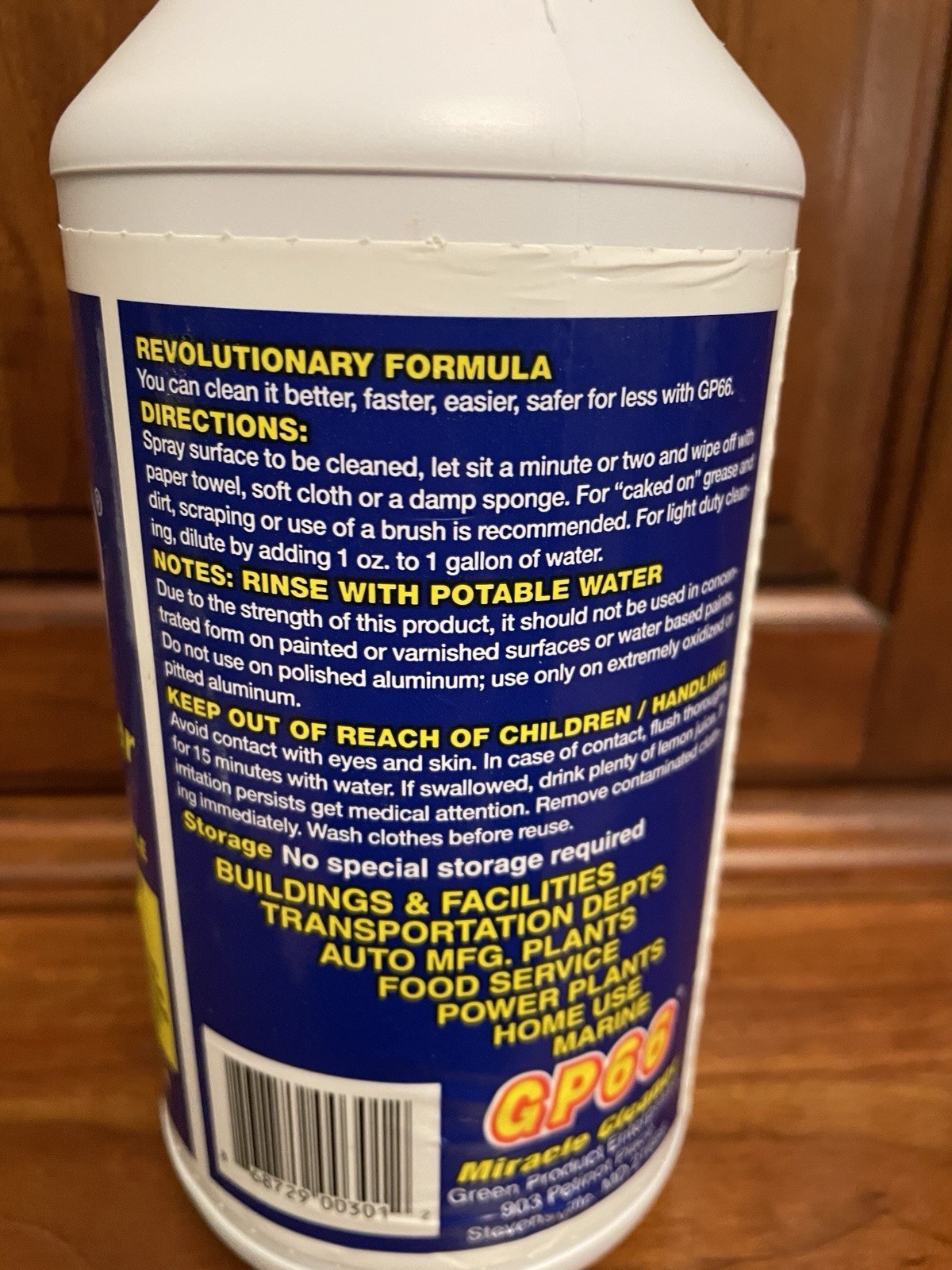 GP66 Concentrated Miracle Cleaner SEALED 32 oz