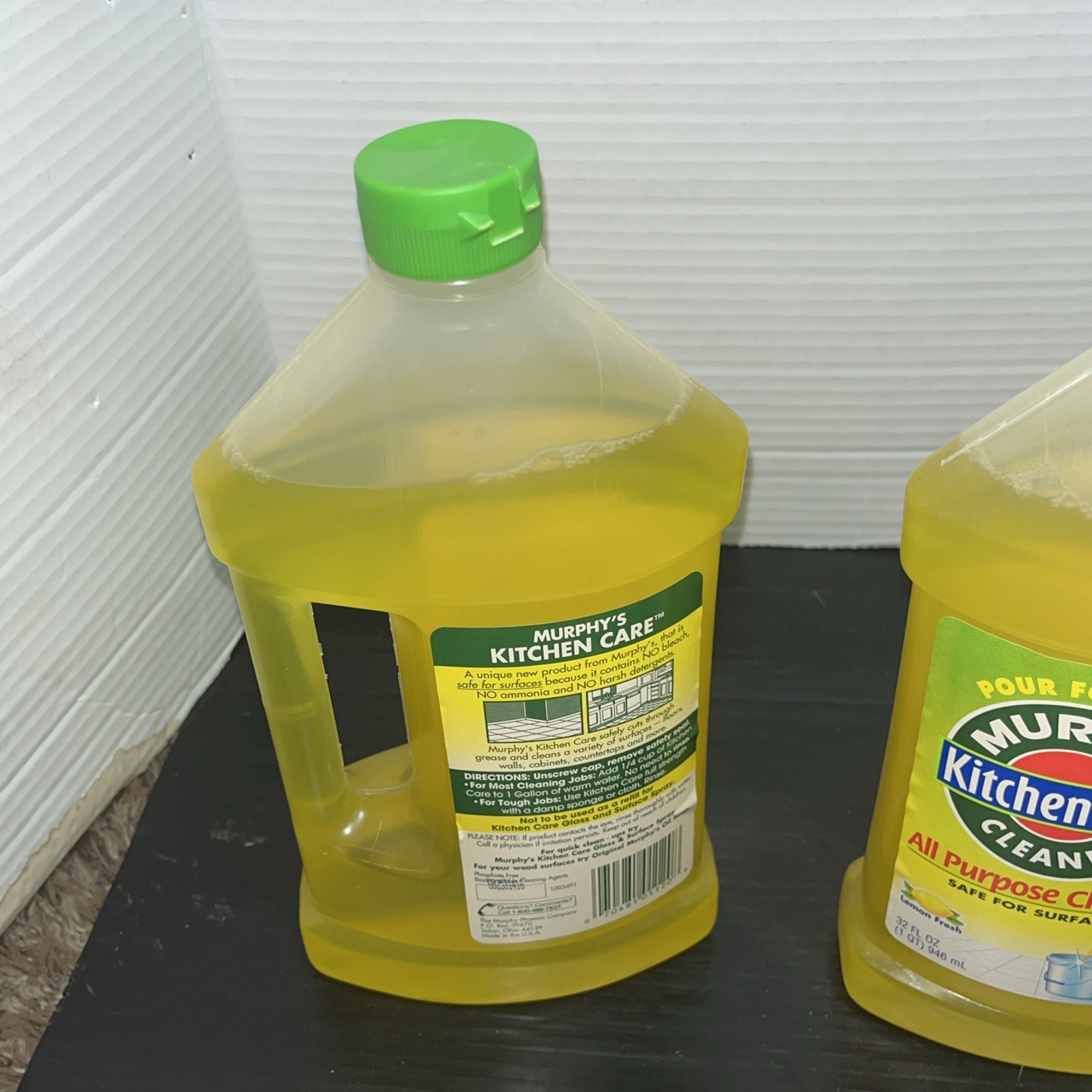 Lot Of 2 Vintage MURPHY Kitchen Cleaner Concentrate Lemon Pour Formula 32 oz NEW