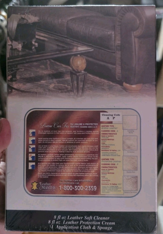 Worry No More Leather Care Program Leather Master Type A&P – New Sealed