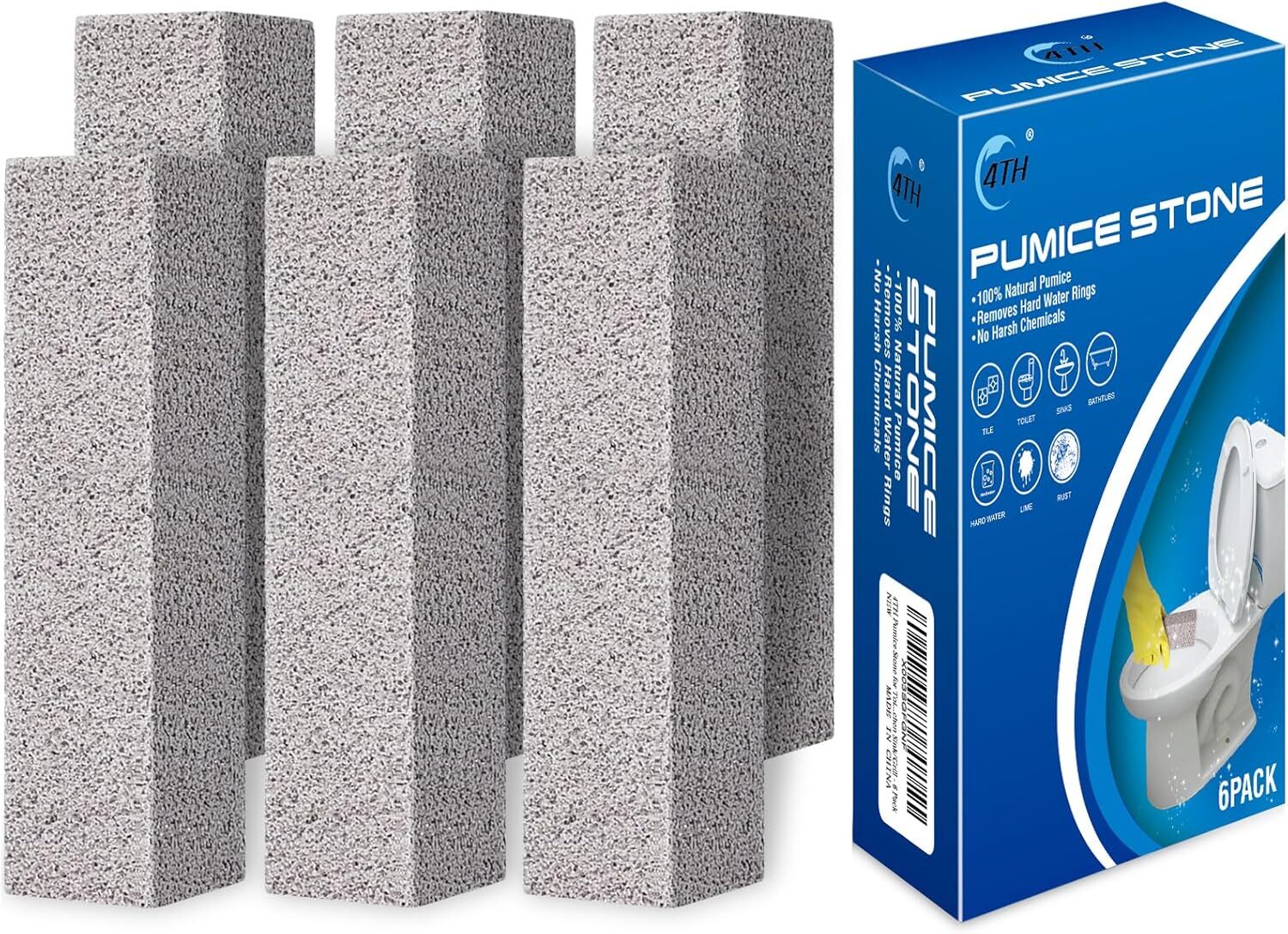 Pumice Stone for Toilet Bowl Cleaning,Scouring Stick Tile Bath-tub/Kitchen Sink
