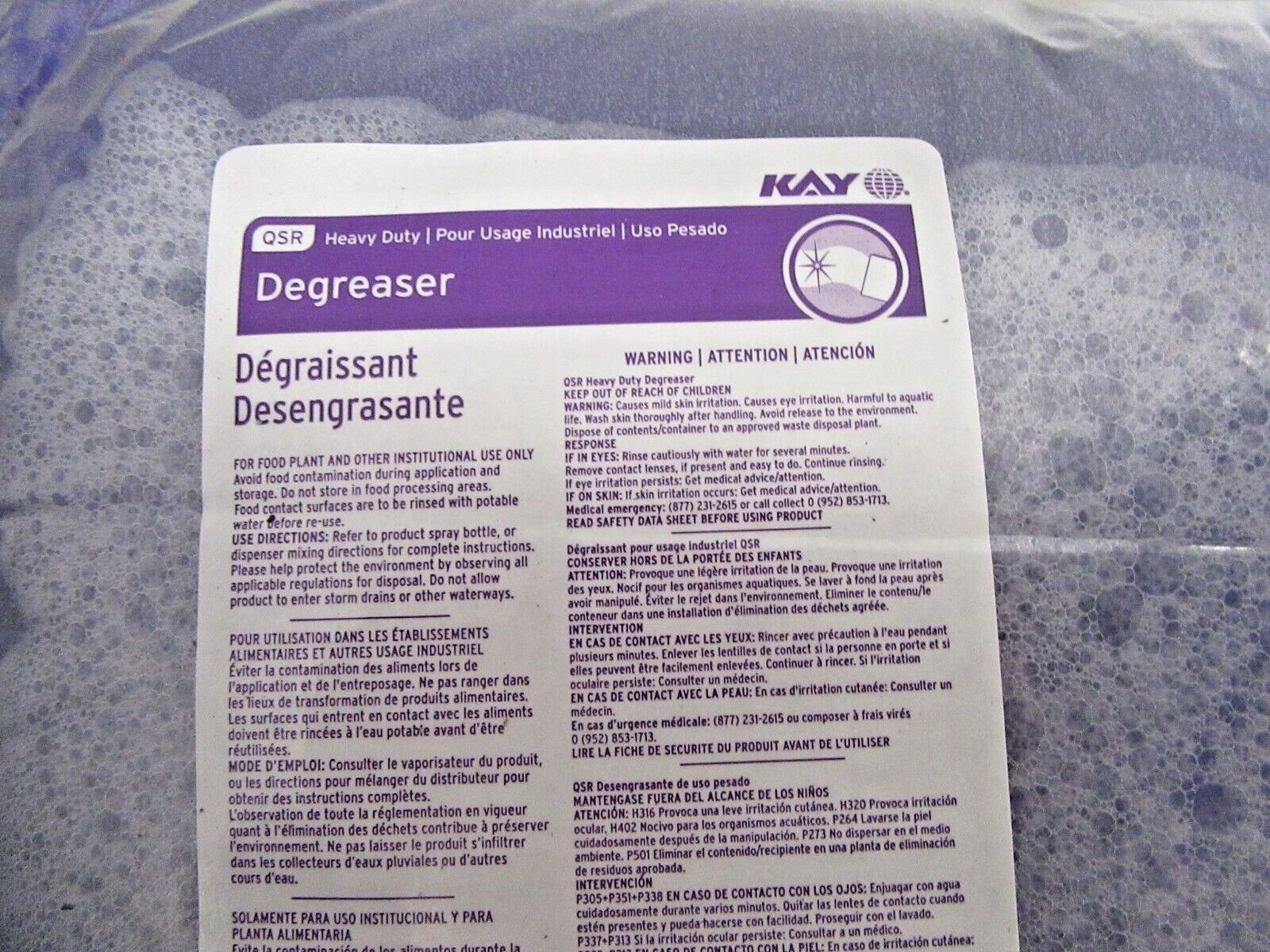 (One) 2 Gallon Bag Kay Degreaser Heavy Duty Commercial Ecolab QSR 1111799