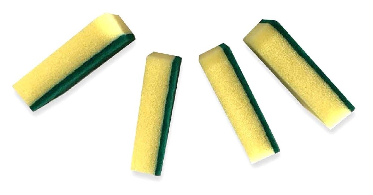 2 Packs 4 Pieces Shining Kitchen Sponges Dish Scrubber with a hanging hole