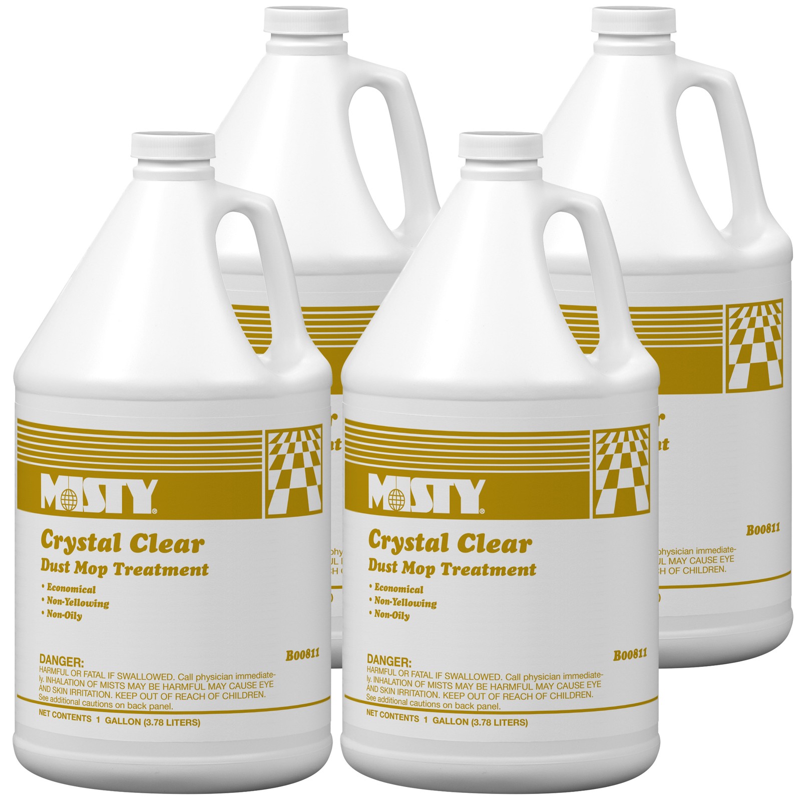MISTY Crystal Clear Dust Mop Treatment – 1 Gallon (Case of 4) 1003411 – Helps in