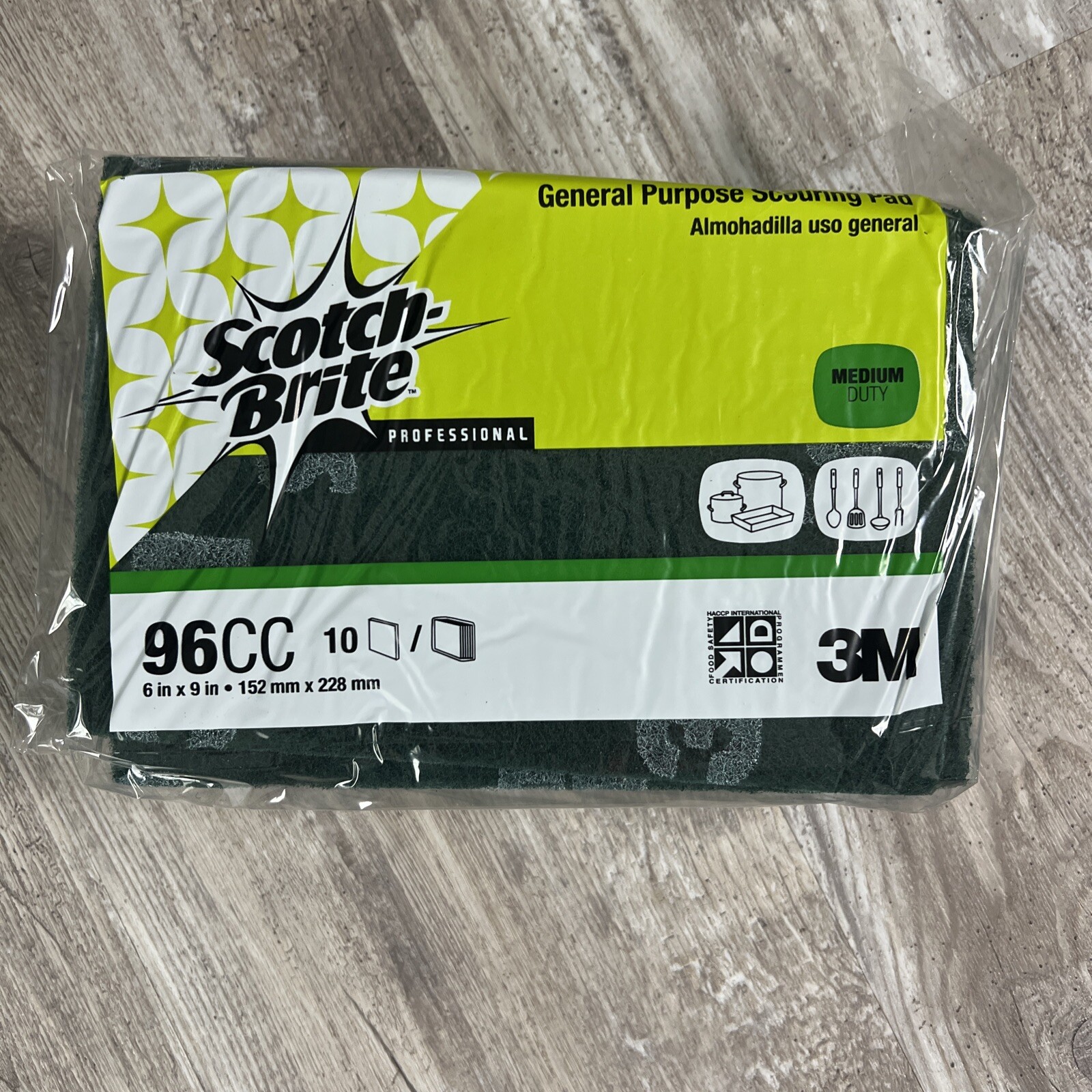 Scotch-Brite 96CC Professional Scouring Pads 10pk Commercial Heavy Duty 6×9 NEW