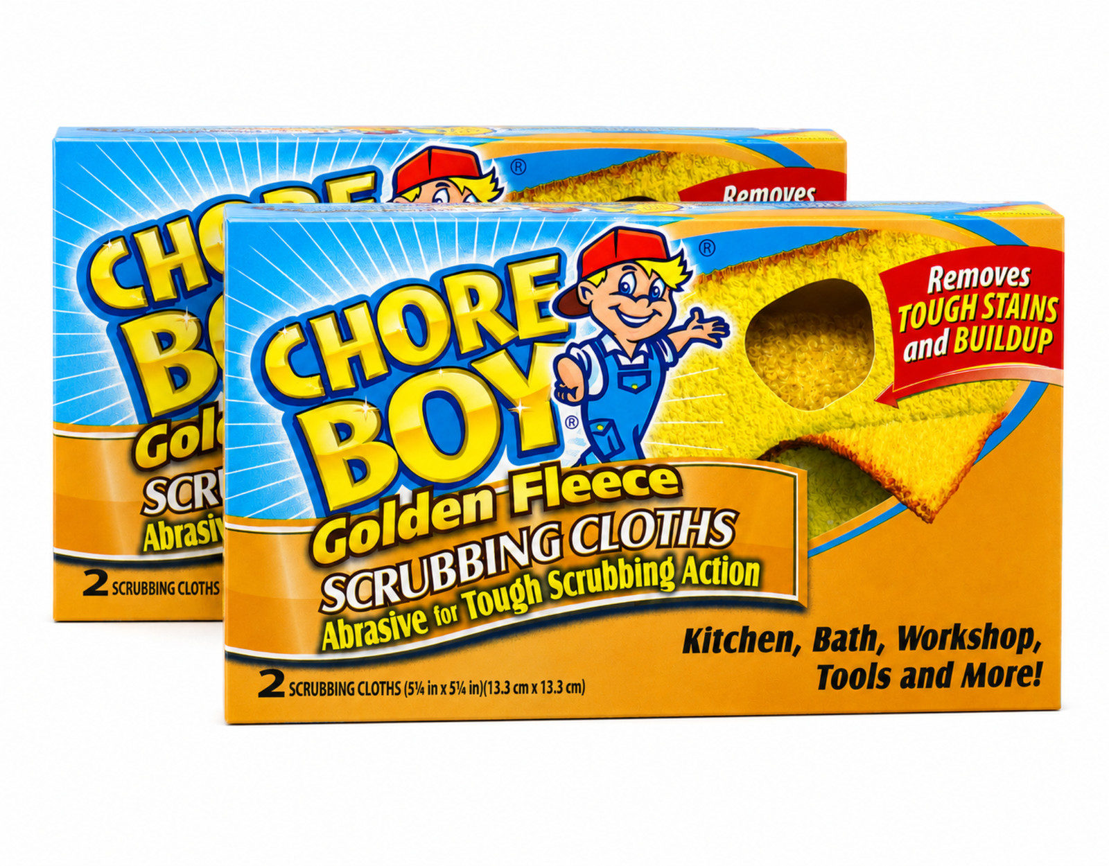 Chore Boy Golden Fleece Scrubbing Cloths, 2 Count 2 Pack