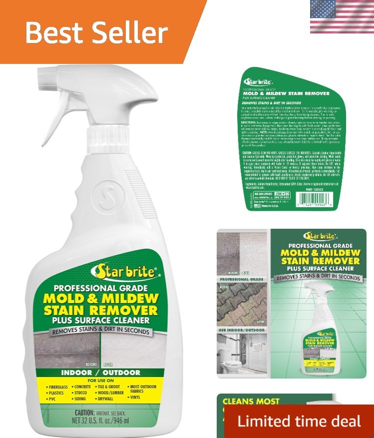 Professional 32oz Mold & Mildew Cleaner – Ideal for Home, Boat, and RV Use