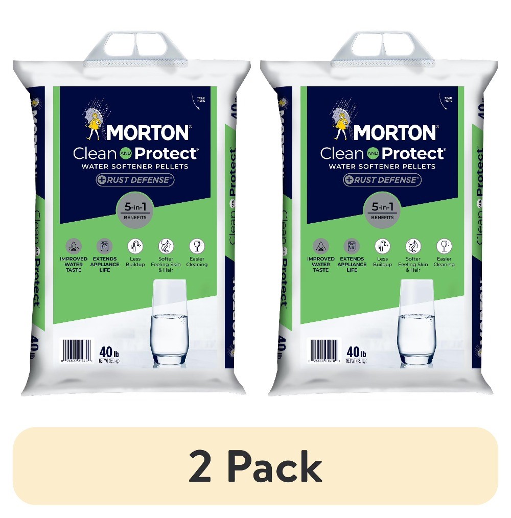 (2 pack)Plus Rust Defense Water Softener Salt Pellets, 40 lb