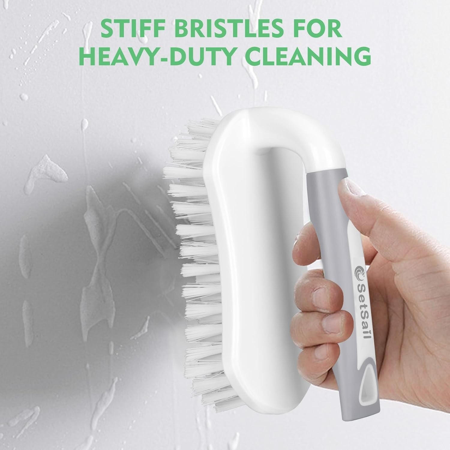 Scrub Brush, Heavy-Duty Scrub Brushes for Cleaning with Stiff Bristles Cleani…