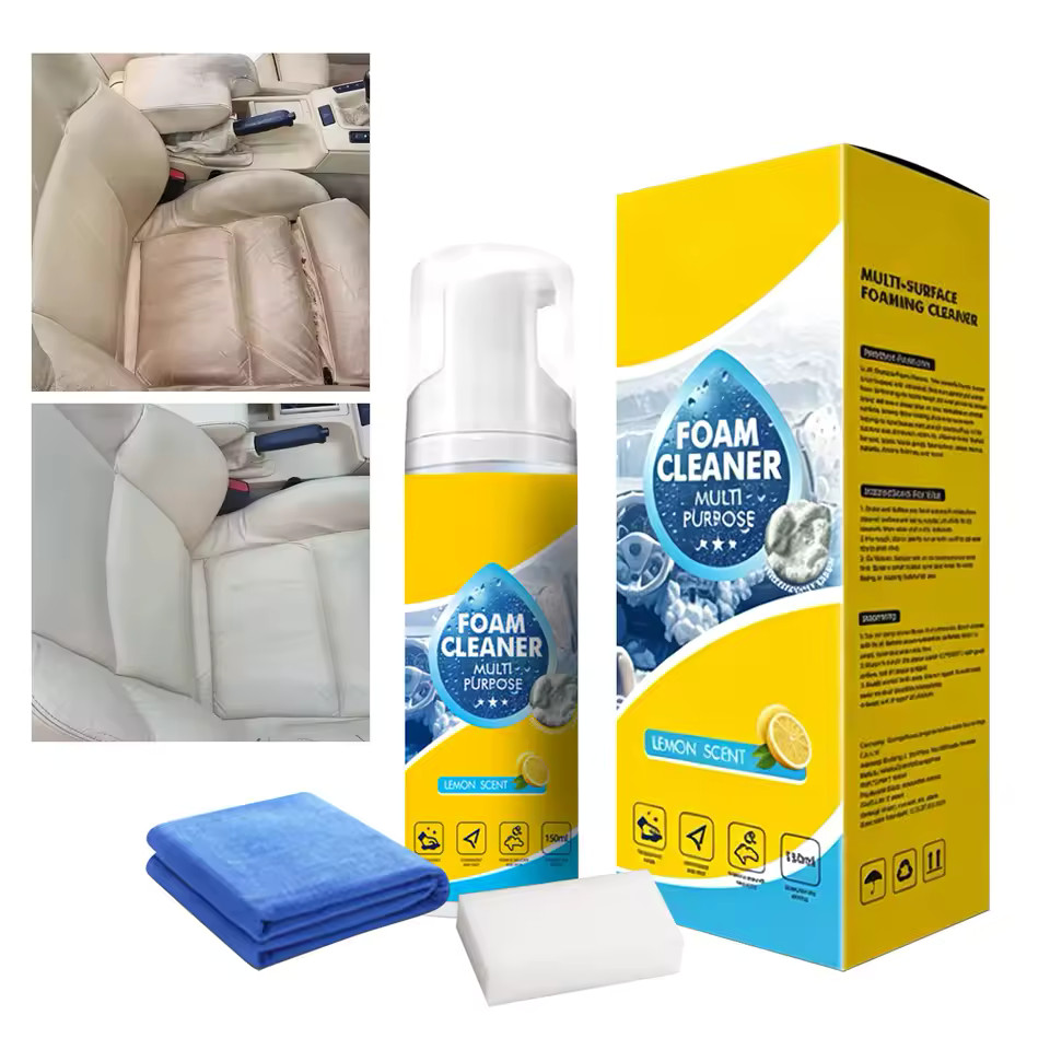 4-in-1 Multi-Enzyme Foam Cleaner, Deep Cleaning Spray for Car Kitchen Bathroom.