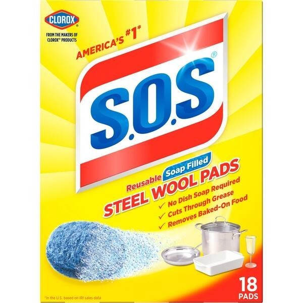 Steel Wool Soap Pads 18 Pack Scouring Cleaning Pads 2 Boxes